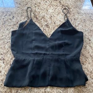 Medium black double Vneck camisole.